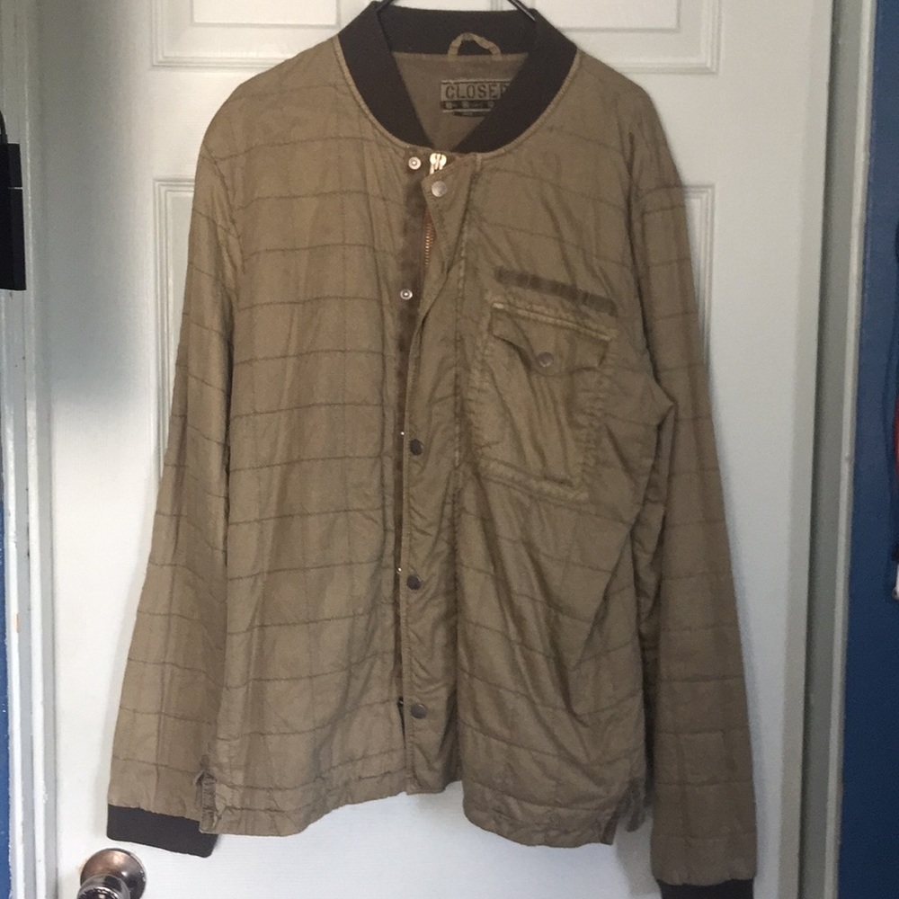 Olive Green Bomber Jacket by T.O.P Closed